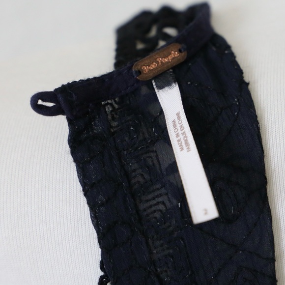 Free People Black & Navy Wherever You Go Sleeveless Mini Dress Size 2 - Picture 10 of 13